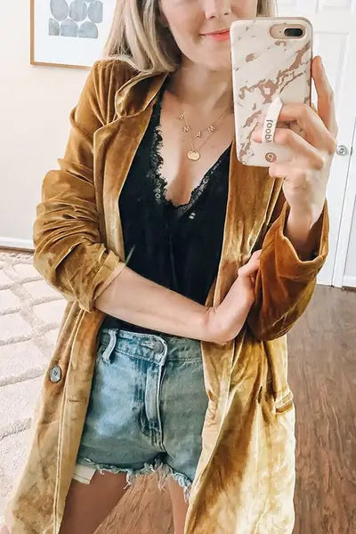 Ladies Velvet Dressing Gown - Valentina