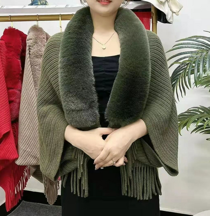 Ladies' Coat Louise – With Luxurious Faux Fur Collar | One Size
