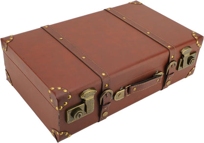 Vintage leather overnight hand-luggage case with alloy lock – Heritage Brown