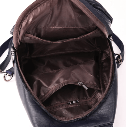 Premium waterproof leather rucksack for women