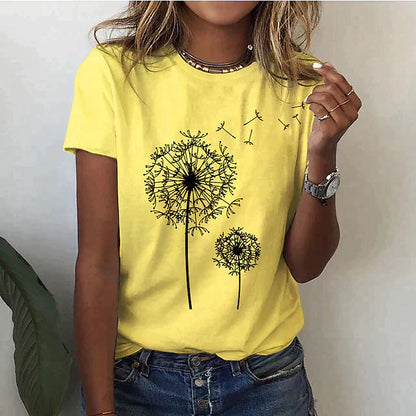 Comfortable women's t-shirt with round neck & soft fabric – Rhea