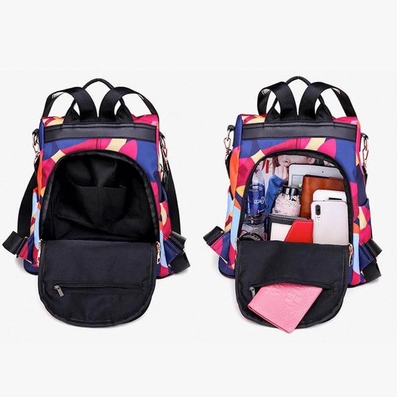 Waterproof anti-theft women's rucksack with multiple compartments – Herbstzauber SafeHold