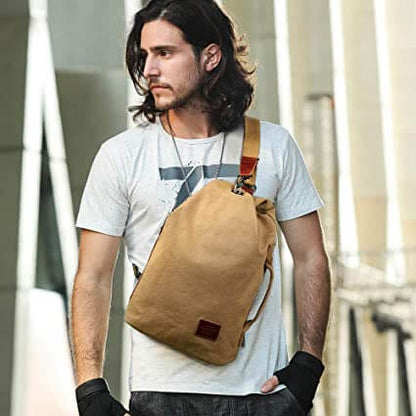 Water-repellent canvas crossbody bag with anti-theft pocket – MultiWear