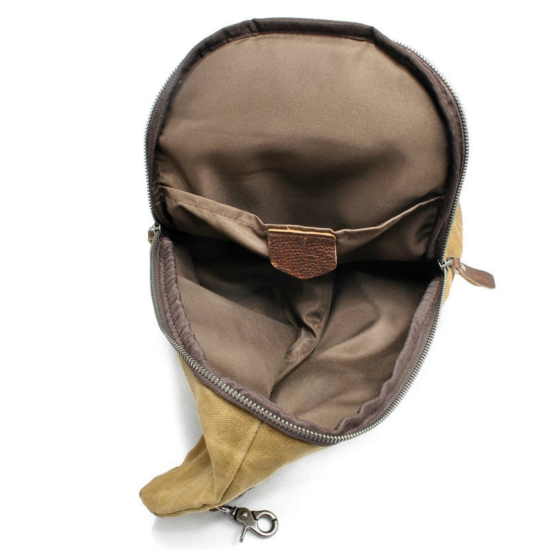 Water-repellent canvas crossbody bag with anti-theft pocket – MultiWear
