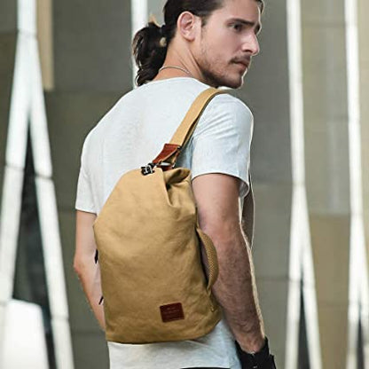 Water-repellent canvas crossbody bag with anti-theft pocket – MultiWear
