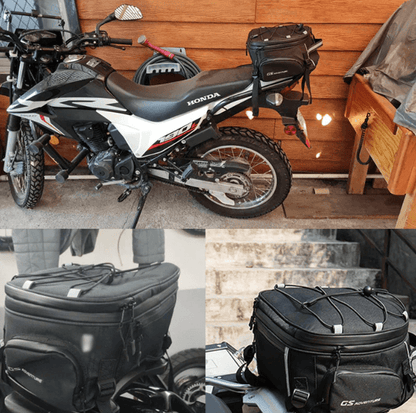 Waterproof motorbike gear bag with multiple compartments