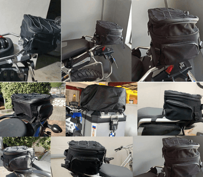 Waterproof motorbike gear bag with multiple compartments