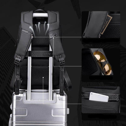 Water-repellent multifunctional backpack with anti-theft compartments – AllCarry