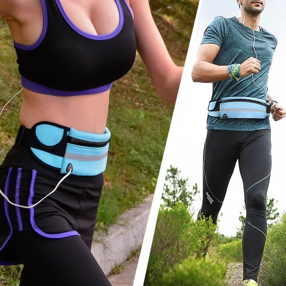 Water-resistant running belt – 2 fitness and travel bags for the price of 1