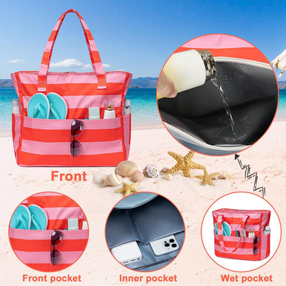 Extra-large waterproof beach bag with wet pocket – Buy 1, get 1 FREE