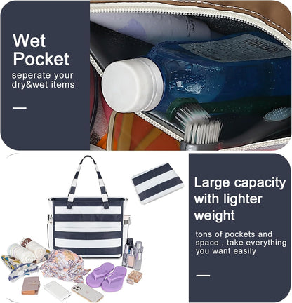 Extra-large waterproof beach bag with wet pocket – Buy 1, get 1 FREE