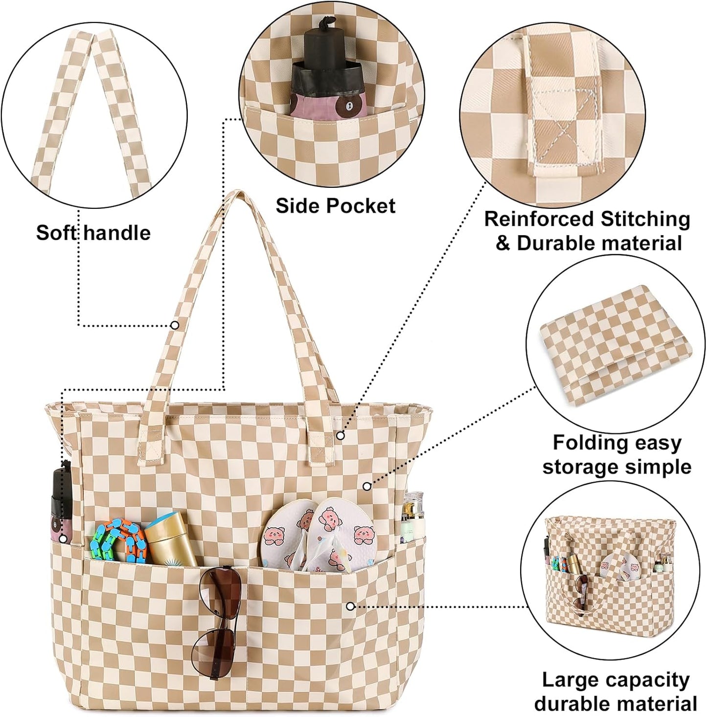 Extra-large waterproof beach bag with wet pocket – Buy 1, get 1 FREE