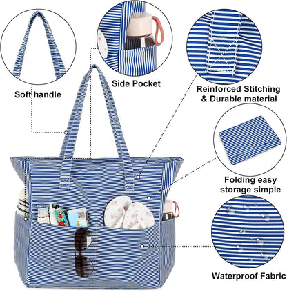 Extra-large waterproof beach bag with wet pocket – Buy 1, get 1 FREE