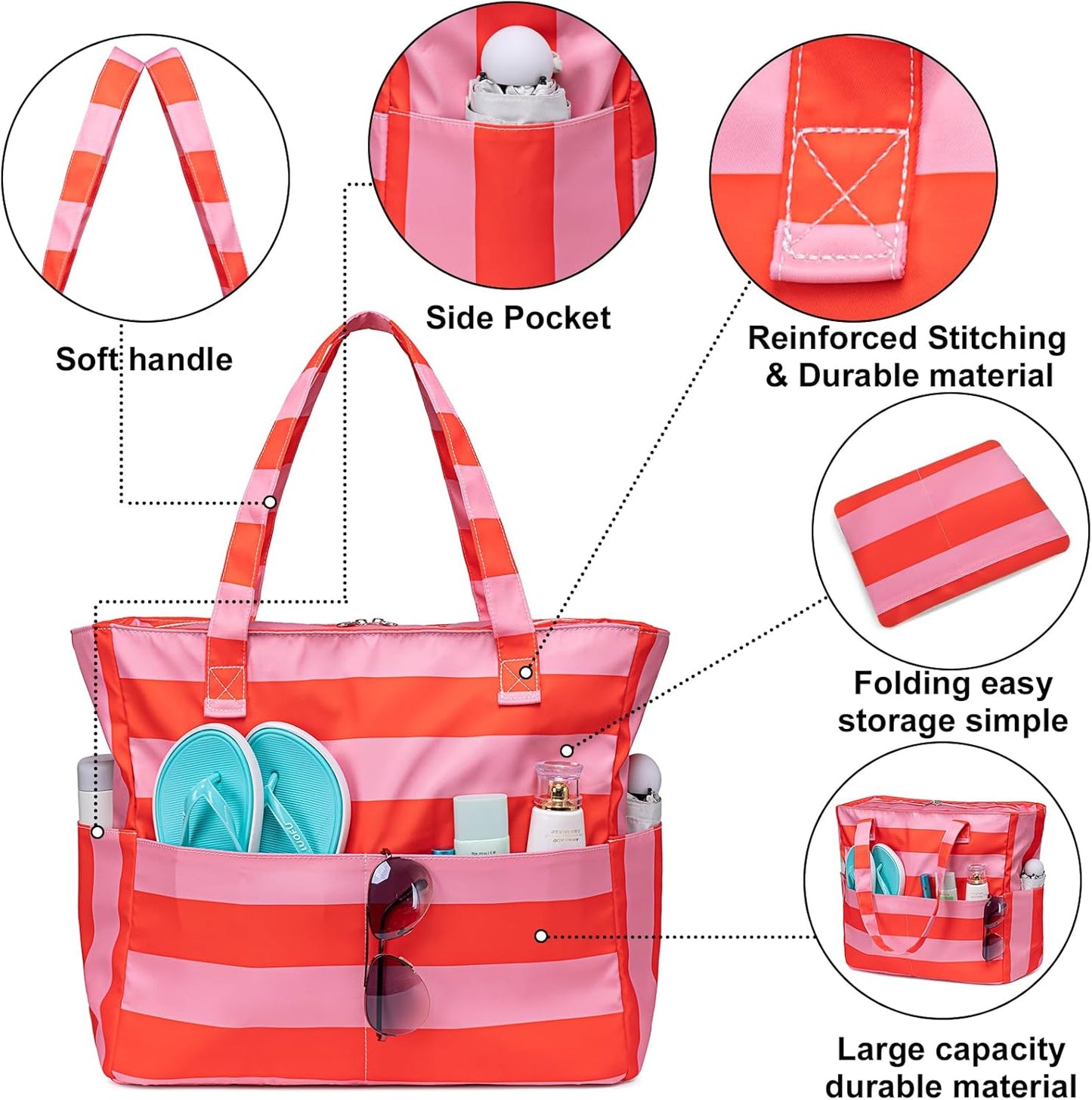 Extra-large waterproof beach bag with wet pocket – Buy 1, get 1 FREE