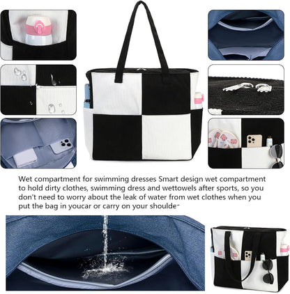 Extra-large waterproof beach bag with wet pocket – Buy 1, get 1 FREE