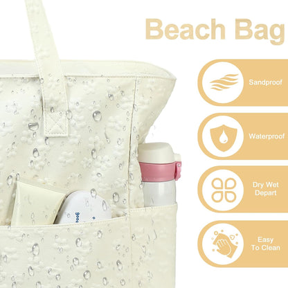 Extra-large waterproof beach bag with wet pocket – Buy 1, get 1 FREE