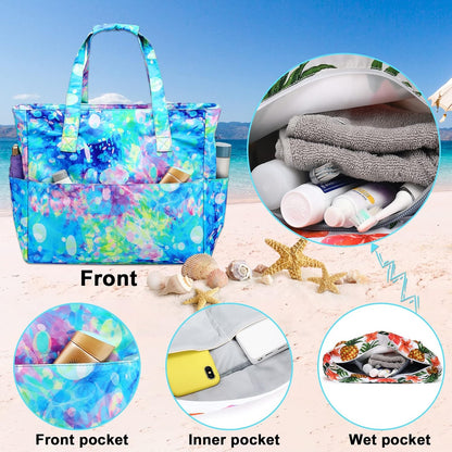 Extra-large waterproof beach bag with wet pocket – Buy 1, get 1 FREE
