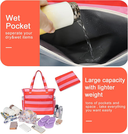Extra-large waterproof beach bag with wet pocket – Buy 1, get 1 FREE