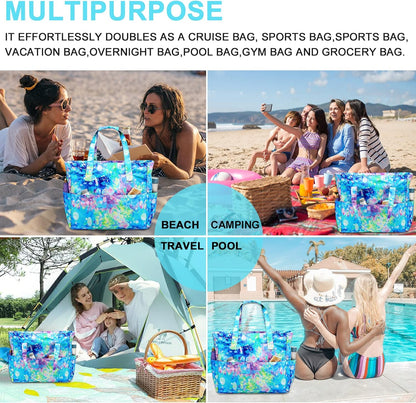 Extra-large waterproof beach bag with wet pocket – Buy 1, get 1 FREE