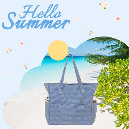 Extra-large waterproof beach bag with wet pocket – Buy 1, get 1 FREE