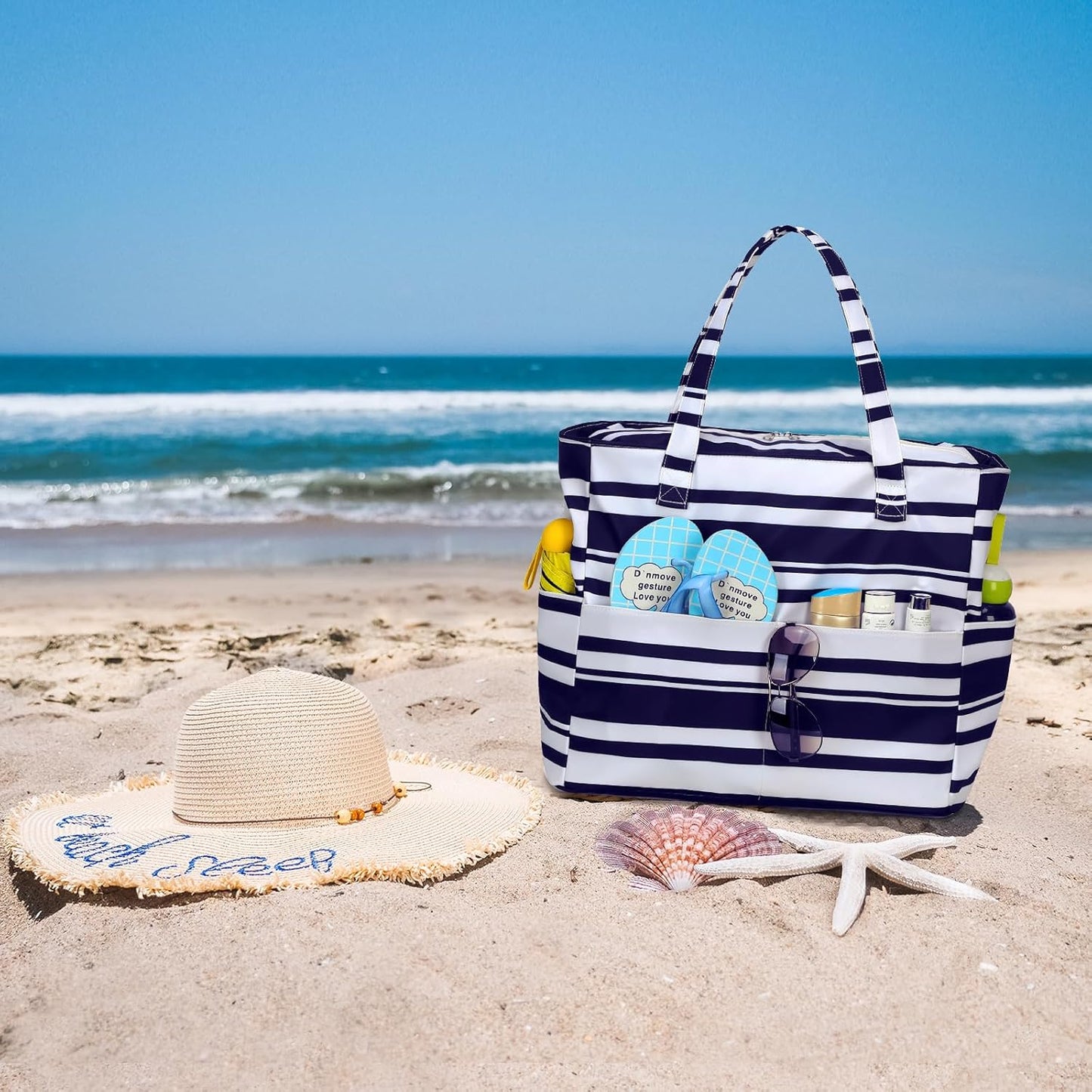 Extra-large waterproof beach bag with wet pocket – Buy 1, get 1 FREE