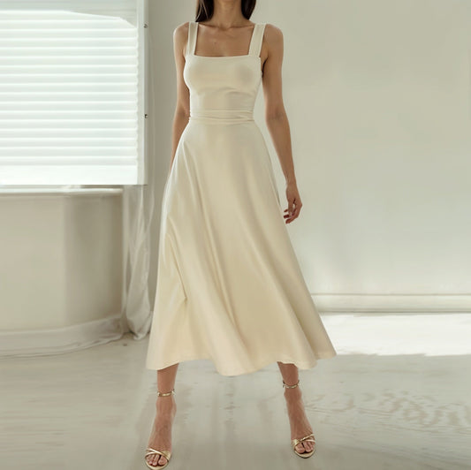 Sleeveless Airy Midi Dress with Flattering Fit – Marlene