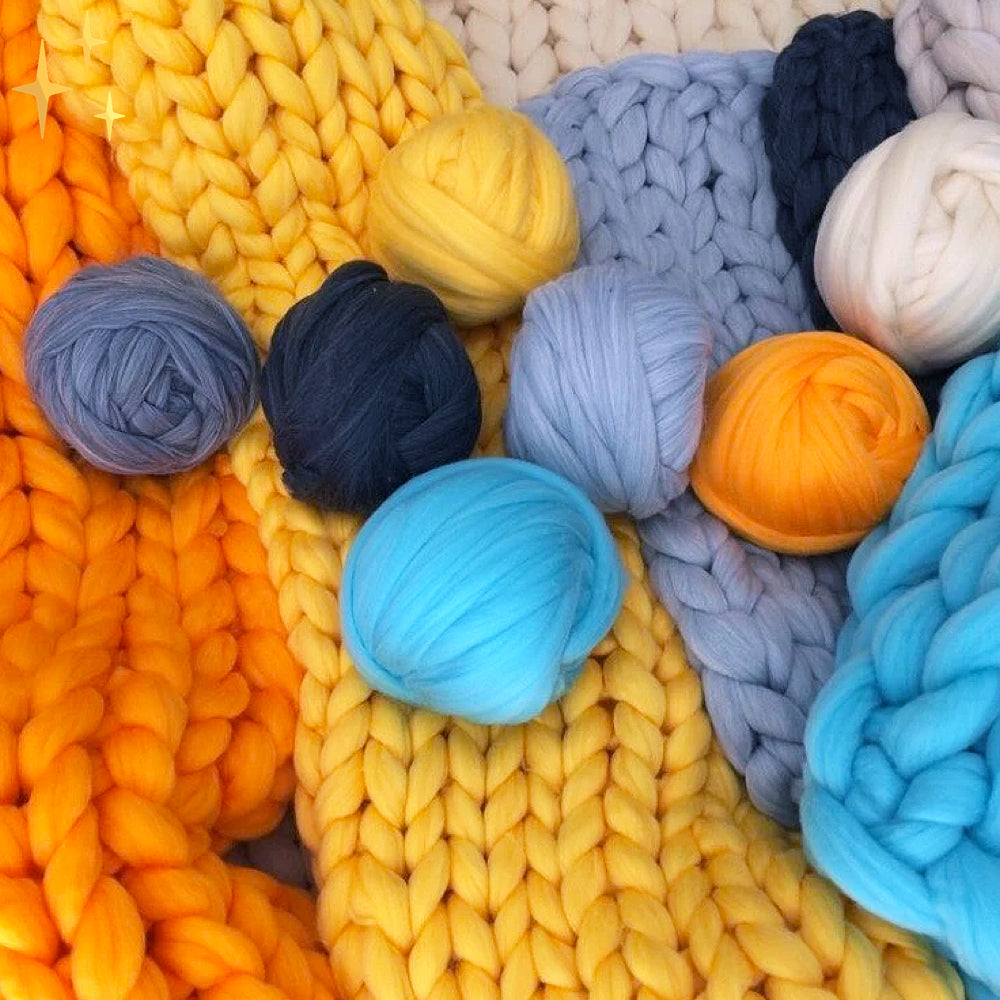 DIY Chunky XL Wool Yarn for Super Soft Blanket - CosyWeave