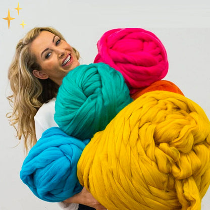 DIY Chunky XL Wool Yarn for Super Soft Blanket - CosyWeave
