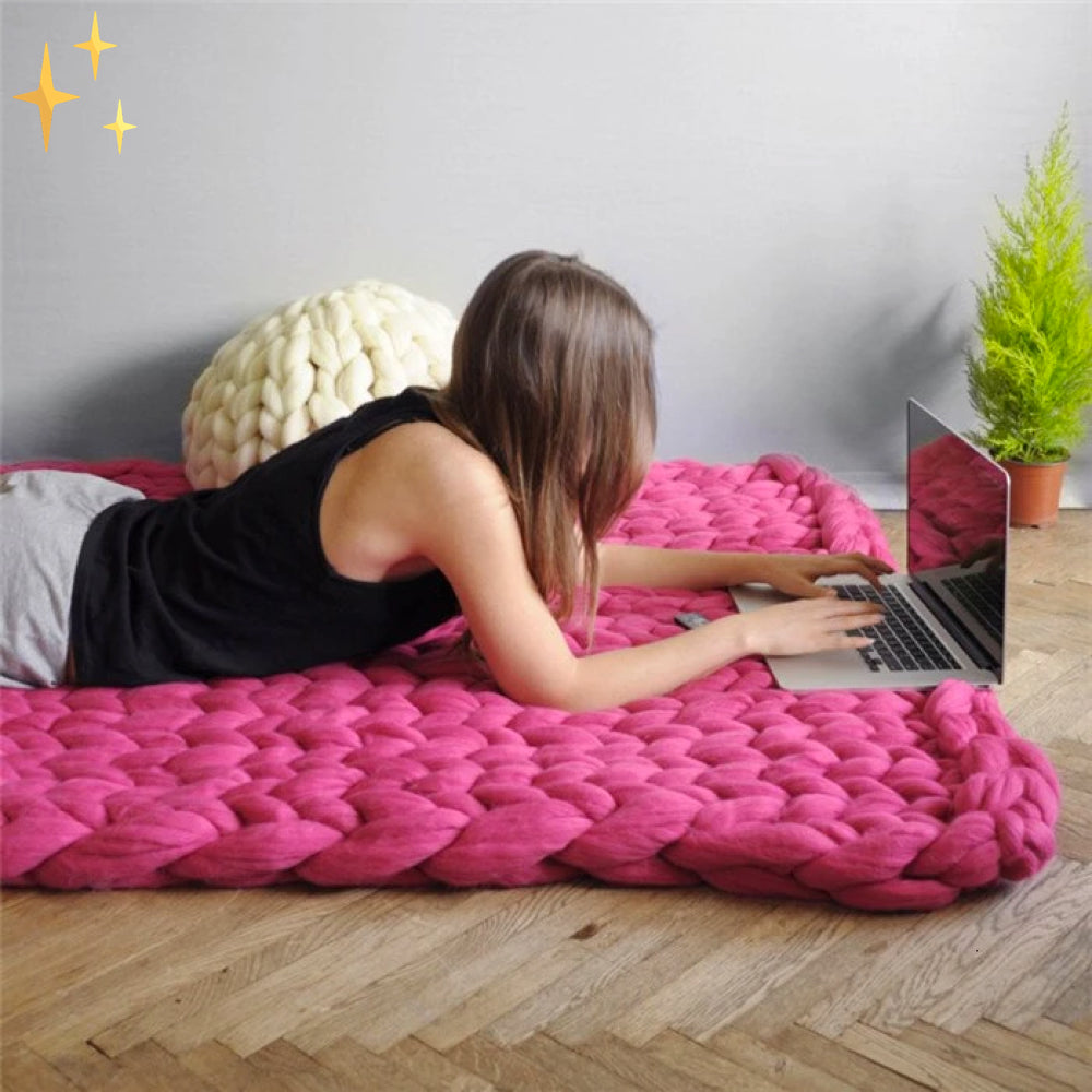 DIY Chunky XL Wool Yarn for Super Soft Blanket - CosyWeave