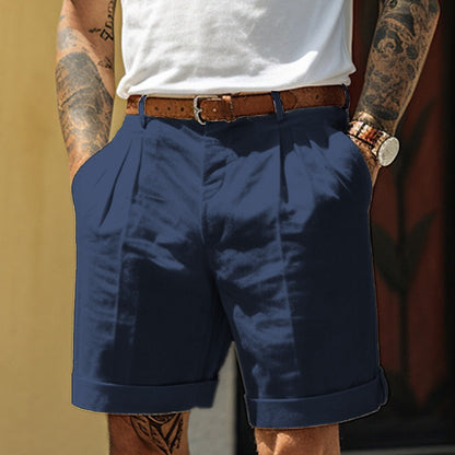 Stylish linen-cotton men's shorts – Milan