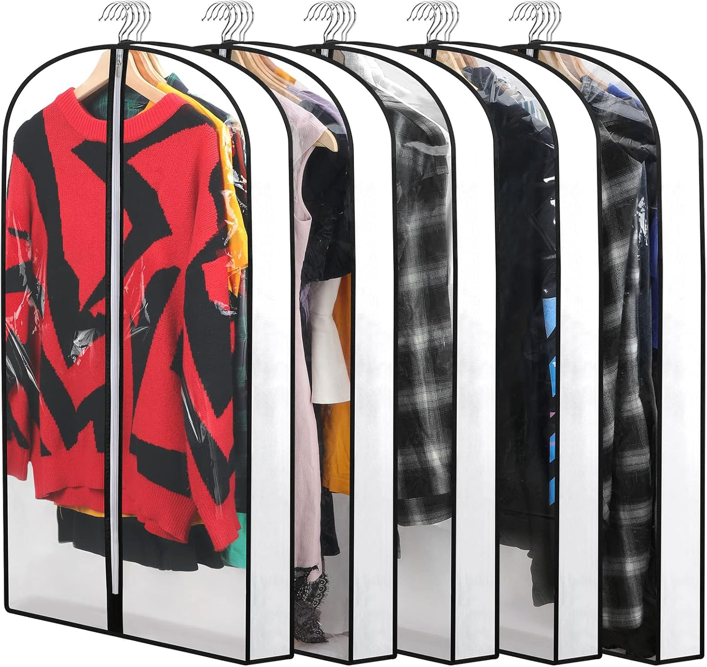 PEVA garment bag set – pack of 12 hanging garment covers in 3 sizes (Buy 1, get 1 FREE)