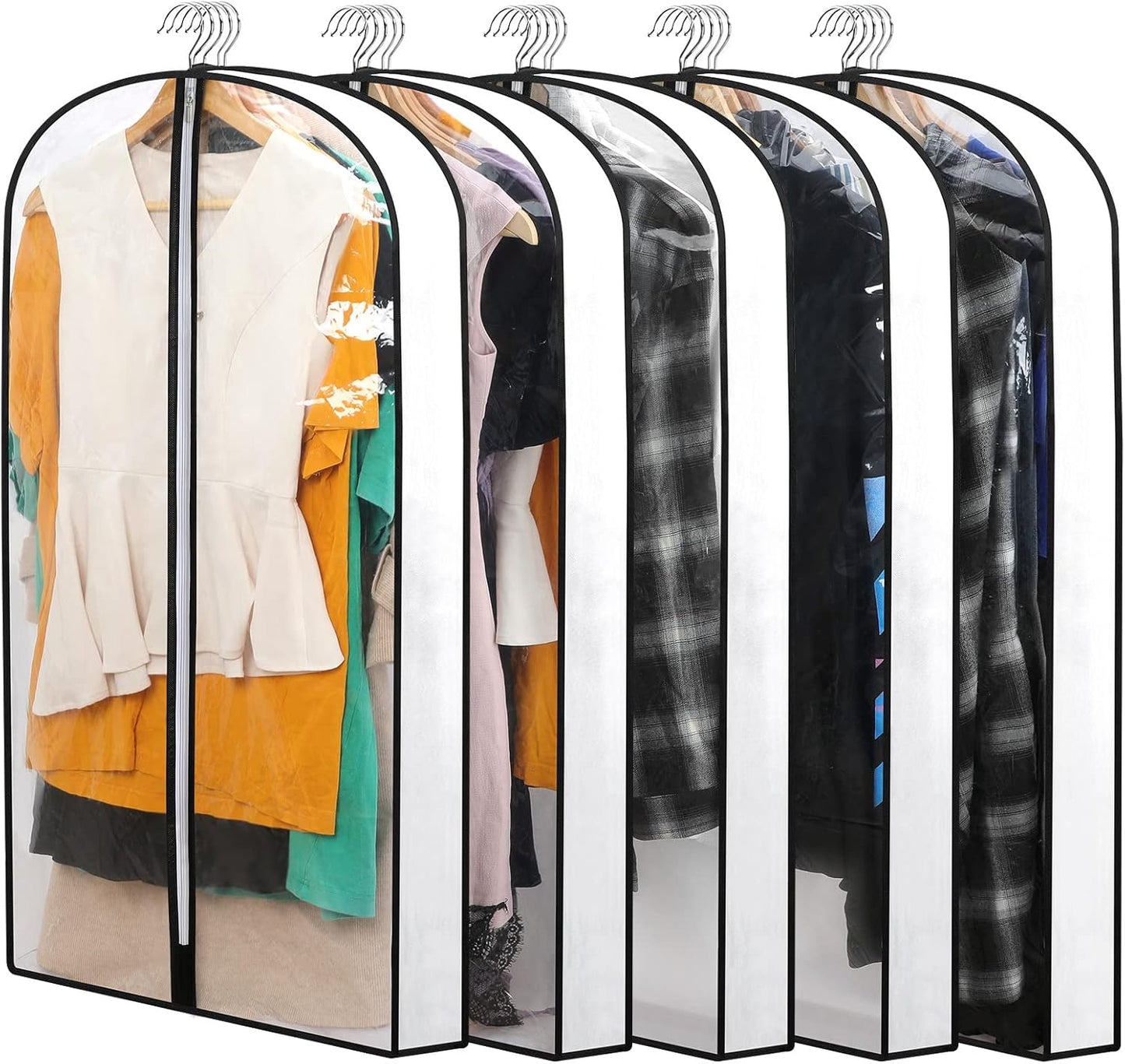 PEVA garment bag set – pack of 12 hanging garment covers in 3 sizes (Buy 1, get 1 FREE)