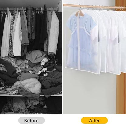 PEVA garment bag set – pack of 12 hanging garment covers in 3 sizes (Buy 1, get 1 FREE)
