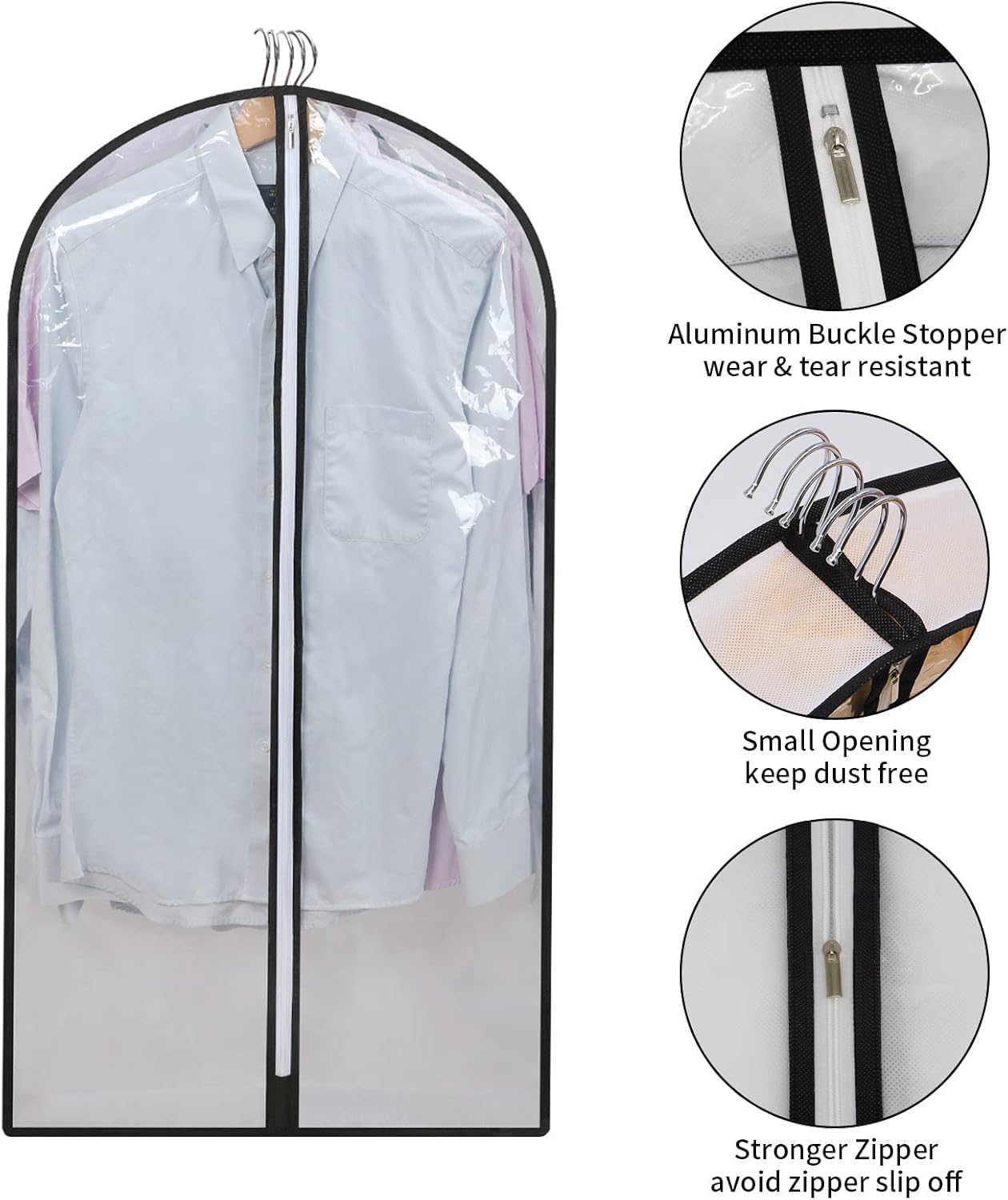 PEVA garment bag set – pack of 12 hanging garment covers in 3 sizes (Buy 1, get 1 FREE)
