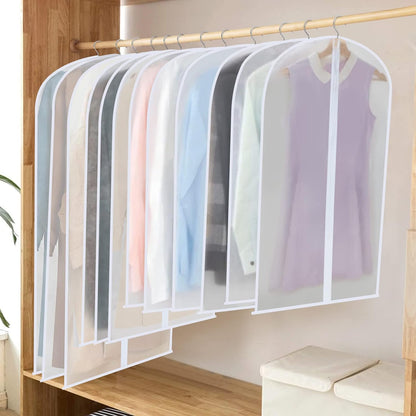 PEVA garment bag set – pack of 12 hanging garment covers in 3 sizes (Buy 1, get 1 FREE)