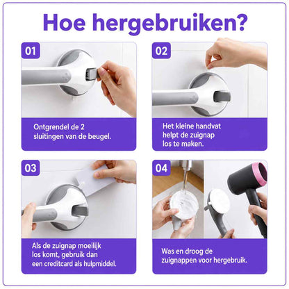 Four-step guide to reusing the bar: unlock the levers, lift the tab, loosen with a card if needed, then wash and dry the cups. 18