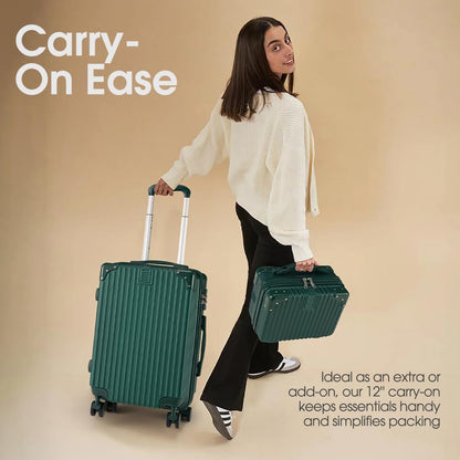 ABS hard-shell suitcase with spinner wheels and TSA lock