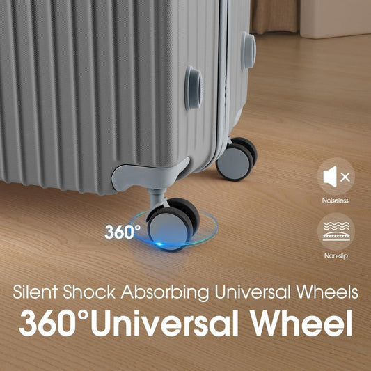 ABS hard-shell suitcase with spinner wheels and TSA lock