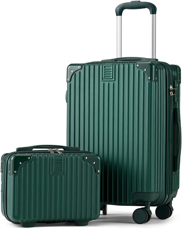 ABS hard-shell suitcase with spinner wheels and TSA lock