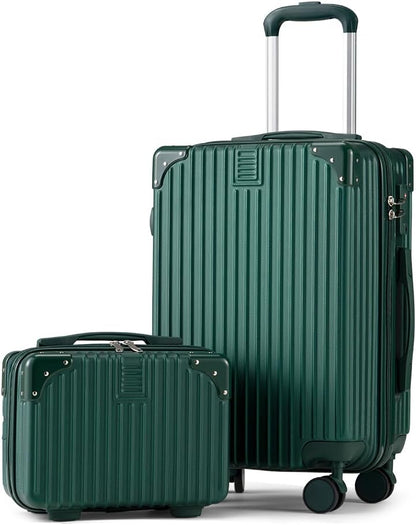 ABS hard-shell suitcase with spinner wheels and TSA lock