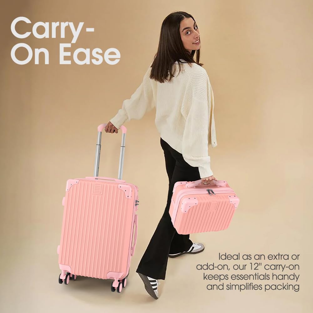 ABS hard-shell suitcase with spinner wheels and TSA lock