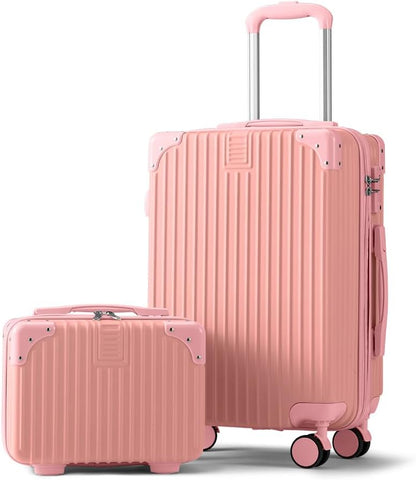 ABS hard-shell suitcase with spinner wheels and TSA lock