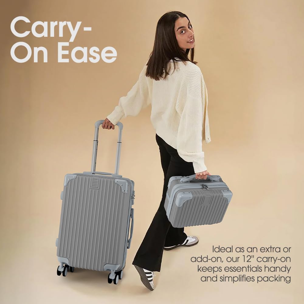 ABS hard-shell suitcase with spinner wheels and TSA lock
