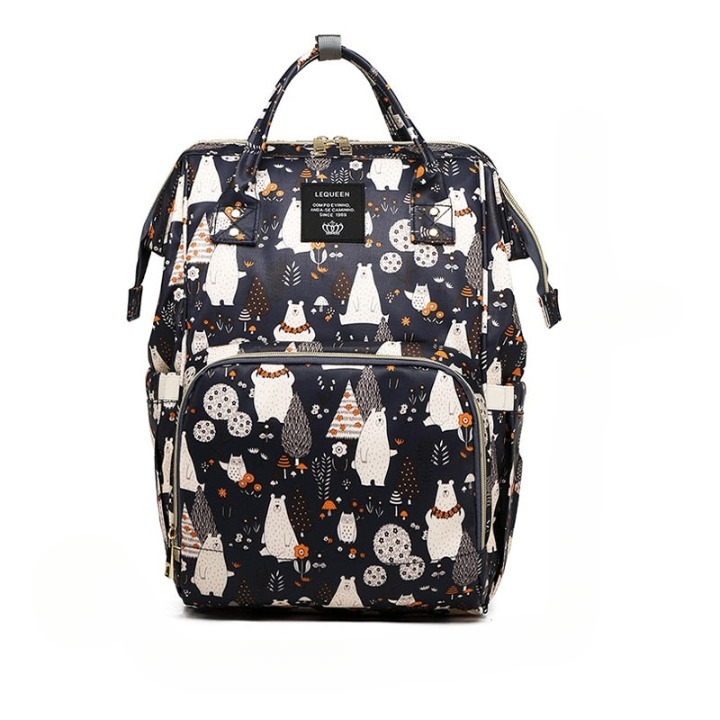 Large-capacity baby changing backpack – multi-pocket waterproof travel bag